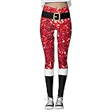 Thermo Leggings Weihnachts Damen Weihnachtsdruck Push Up Booty Leggings...