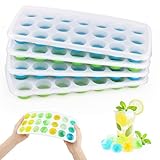 4 Pack Silikon Eiswürfelform mit Deckel, Silikon Eiswürfelschale...