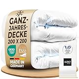LILENO HOME Premium Bettdecke 200x200 Ganzjahresdecke (90% Daunen / 10%...