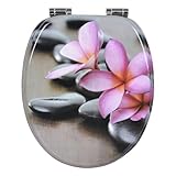 WOLTU Toilettendeckel O-Form aus MDF, mit Absenkautomatik, leicht zu...