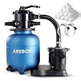 Arebos Sandfilteranlage mit Pumpe inkl. 600g Filterbälle | 350W | 9500 L/h...