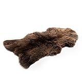 Decorating Sheepskins Lammfell Echt Braun 130-140 cm, geruchlos, Schaffell...