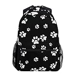 WowPrint Rucksack mit niedlichem Tierpfotenabdruck, Schulrucksack, Wandern,...