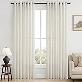 Topfinel Vorhänge Schlafzimmer Modern, Leinenoptik Voile Gardinen mit...