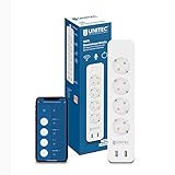 UNITEC 30798 WIFI Steckdosenleiste 4x2 | WLAN Smart Steckdosen mit...