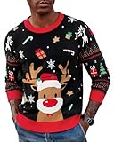 Saodimallsu Herren Weihnachtspullover Ugly Christmas Sweater Familie Damen...