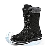 Geweo Winterstiefel Damen Wasserdicht Winterschuhe Gefüttert Warm...
