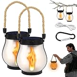 Adiwo Solar Laternen für Draußen, 2 Stück Solarlaterne für Außen mit...