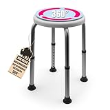 Duschhocker 360° drehbarer belastbarer Duschstuhl bis 136 kg...