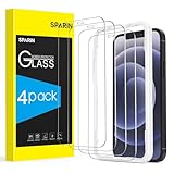 SPARIN Panzer Schutz Glas für iPhone 12/12 Pro Schutzfolie, 4 Stück...