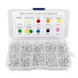 LED Diode 3mm Leuchtdioden Set Warmweiss Rot Blau Grün Chartreuse Weiß...