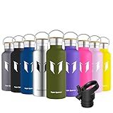 Super Sparrow Trinkflasche Edelstahl - 500ml - Auslaufsicher Thermoskanne,...