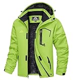 TACVASEN Herren Winter Winddichte Winterjacke Warme Fleece-Futter Ski...
