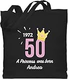 50. Geburtstag personalisiert - 1972 A Princess was Born - zum Fünfzigsten...