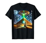 Ägypten UFO Kugel Über Pyramide Geschenkidee T-Shirt