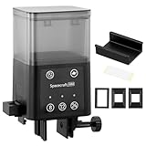 QWORK® Automatischer Fischfutterautomat - 320 ml Fassungsvermögen, 3...