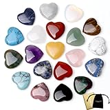 XIANNVXI 20 Stück Glücksbringer Herz Deko Kristalle Edelsteine Set...