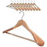 10 x Kleiderbügel Holz VonBueren | 45 x 22,5 cm breit je Bügel/Holzbügel...