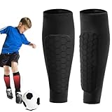 Schienbeinschoner Kinder Fussball, Breathable & Non-Slip Shin Pads Football...