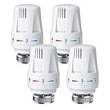 4 Stück Thermostatkopf Heizkörperventil, M30 X 1,5 Kühlerventilköpfe,...