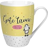 Sheepworld Tasse mit Spruch 'Gute Laune' | Kaffeetasse, Porzellan, 30 cl |...