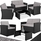 tectake® Lounge Gartenmöbel Set Poly Rattan für den Garten, Möbel für...