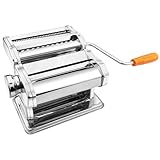 Ghazpmuk Manual Pasta Machine, Nudelmaschine with 6 Adjustable Thicknesses...