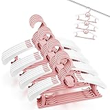 Fousenuk 20 stück Kleiderbügel, Kinderkleiderbügel Ausziehbare...