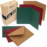 Japun - 51er Set blanko Falt-Karten inkl. Briefumschläge, Klapp-Karten zum...