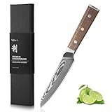 Wakoli Damastmesser Allzweckmesser – Gemüsemesser mit 13 cm Klinge aus...