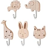 Alriedy 5 Stück Kleiderhaken Kinder Kindergarderobe Haken –...