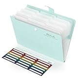 Dokumentenmappe A4, Fächermappe A4,12 Taschen Mappe Mit Etiketten, Mappen...