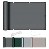 AXT SHADE Balkon Sichtschutz 90x300cm HDPE Balkonverkleidung...