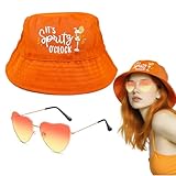 TUONYIS 2 Stück Orange Fischerhut Anglerhut Retro Orange Brillen in...