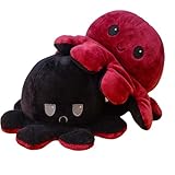 KUNSTIFY Oktupus XXL Stimmungs Kuscheltier Durchmesser 30cm Oktopus Plüsch...