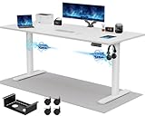 JUMMICO Höhenverstellbarer Schreibtisch 200x80 cm, Elektrisch mit...
