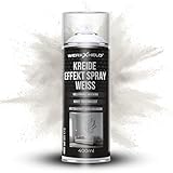 WerkXheld Kreidespray Weiß 400ml Sprühkreide – Abwaschbare Sprühfarbe...