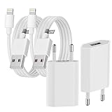 [MFi Certified] USB Ladegerät, 2er Pack iPhone Ladegerät und 2M*2 iPhone...