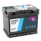 EXIDE AGM PKW Starter-Batterie, Schwarz