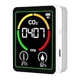 URPIZY Luftqualitätsmonitor für Innenräume 3 in 1 – CO2-, Temperatur-...