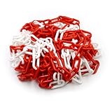 alwaiiz Absperrkette Rot Weiß Kunststoff 10m x 8mm, Leicht und Praktisch...