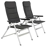 Nexos 2er Set Premium Klappstuhl gepolstert - Alu/Textilene – Farbe:...