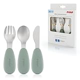 reer Silikon-Edelstahl Besteck | 3-teilig | für Babys & Kinder |...