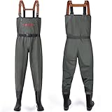 YOOHBERRYS Wathose Herren Damen, Angelhose für Erwachsene mit Stiefel,...