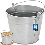 KOTARBAU® Robuster Zinkeimer Verzinkt Eimer 5L Eimer - Einfacher Griff...