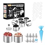 KIMIGO Dessertringe Set, Edelstahl Servierringe 7.5cm,Kleiner Kuchenring...
