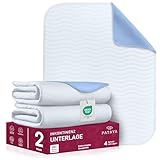Pataya Inkontinenzunterlage waschbar 75x90 2er - wasserdichte...