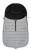 Altabebe AL2700-10 Übergangsfußsack Buggy mit Kopfkissen, hellgrau