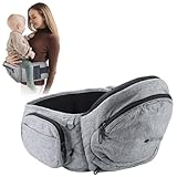 Baby Hüftsitz Tragegurt, Baby Hüfttrage Tragesitz mit Taschen,...