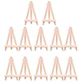 Quystetes Mini-Staffelei aus Holz, 12 Stück, 12,7 cm, Naturholz,...